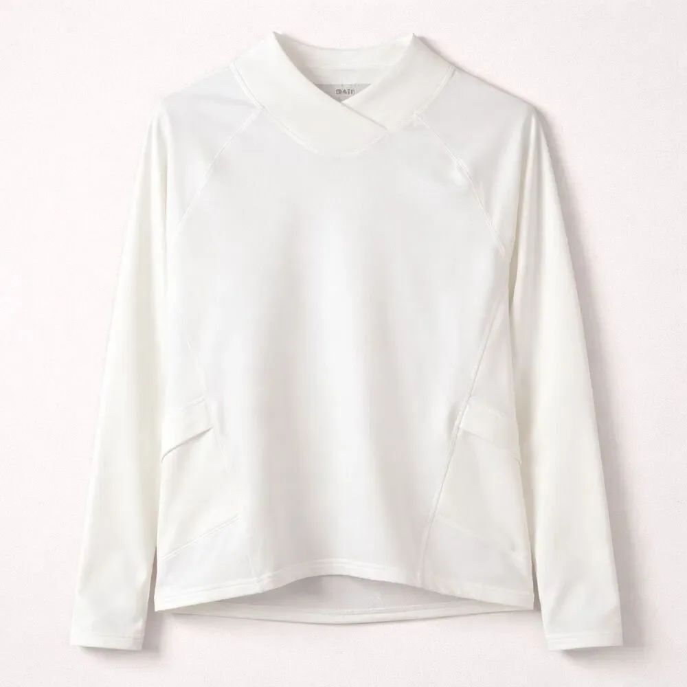 Athleta Elevated Athleisure Pullover Crossover Top Textured White XS